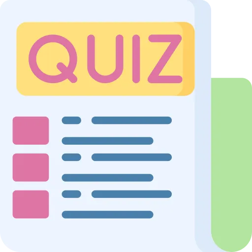 Quiz clipboard with checkmarks representing assignments and quizzes